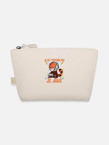 Je joue je n'entends pas Gaming gamer cadeaux - Trousse biologique - nature - Devant