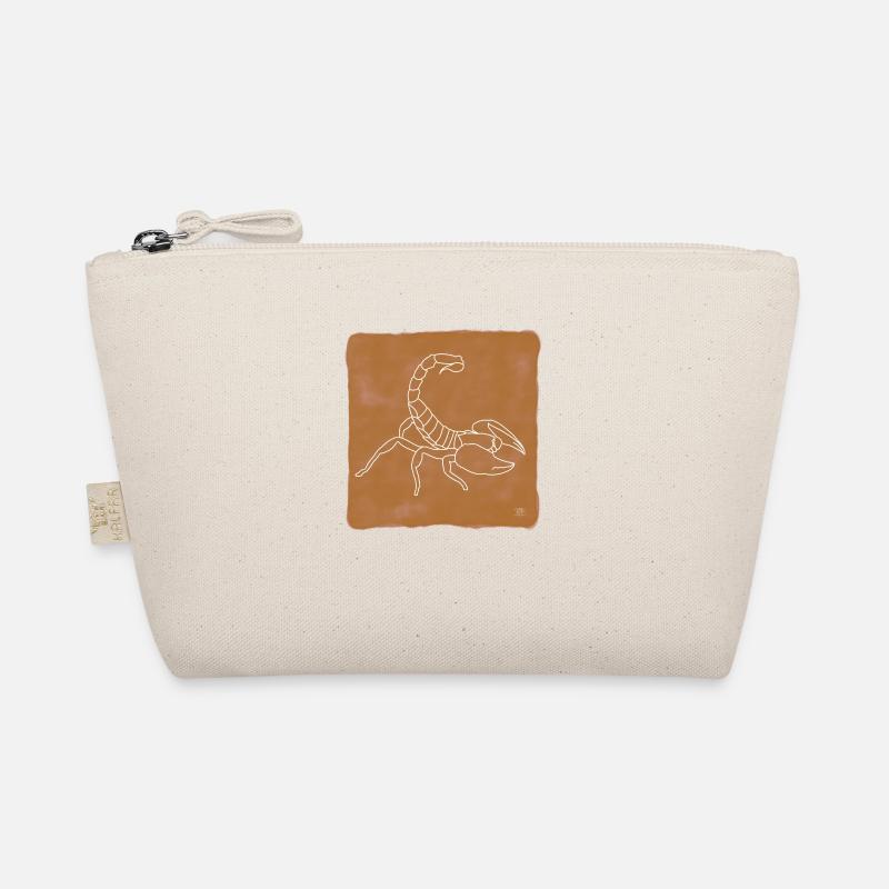 "Scorpion", boho line art design, series "Desert" Organic Pouch