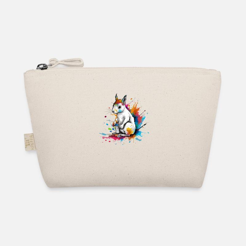 Bibou the squirrel painter Organic Pouch