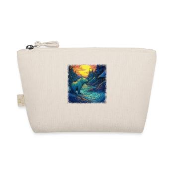 Panda Bear Koala Present Statement Geek Birthday - Organic Pouch - nature - Front