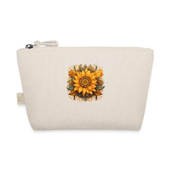 Mandala sunflower floral embellishments - Organic Pouch - nature - Front
