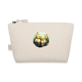 Two cute baby ducks in the pond - Organic Pouch - nature - Front