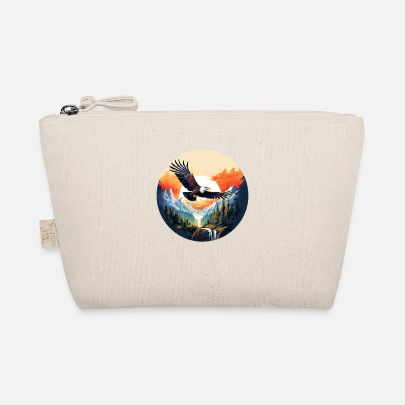 Majestic eagle in mountain scenery Organic Pouch
