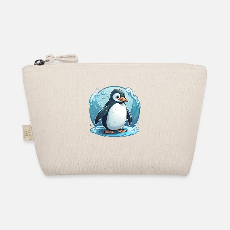 Funny penguin braving the cold Organic Pouch