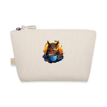 The eagle owl in front of his cup of coffee - Organic Pouch - nature - Front