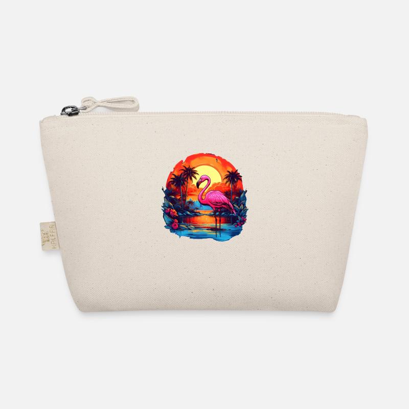 Flamingo at sunset Organic Pouch