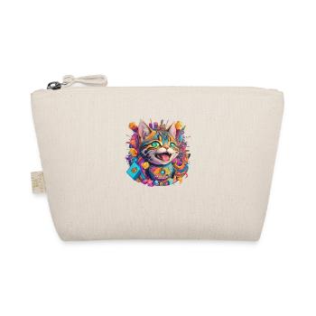 laughing cat with bright colors - Organic Pouch - nature - Front