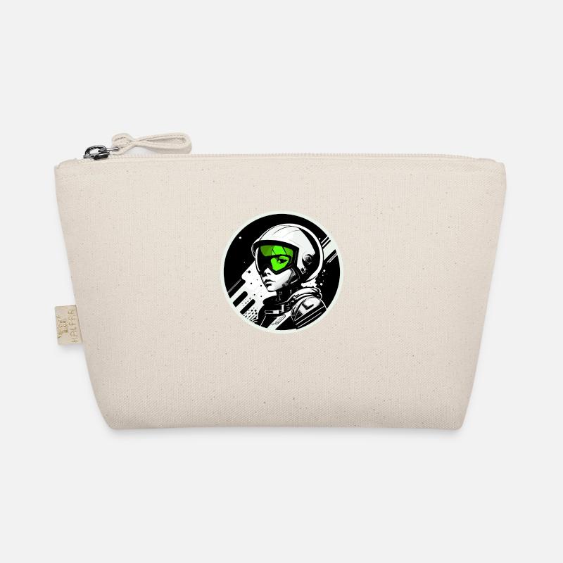 Austronaut logo stamp - Organic Pouch - nature