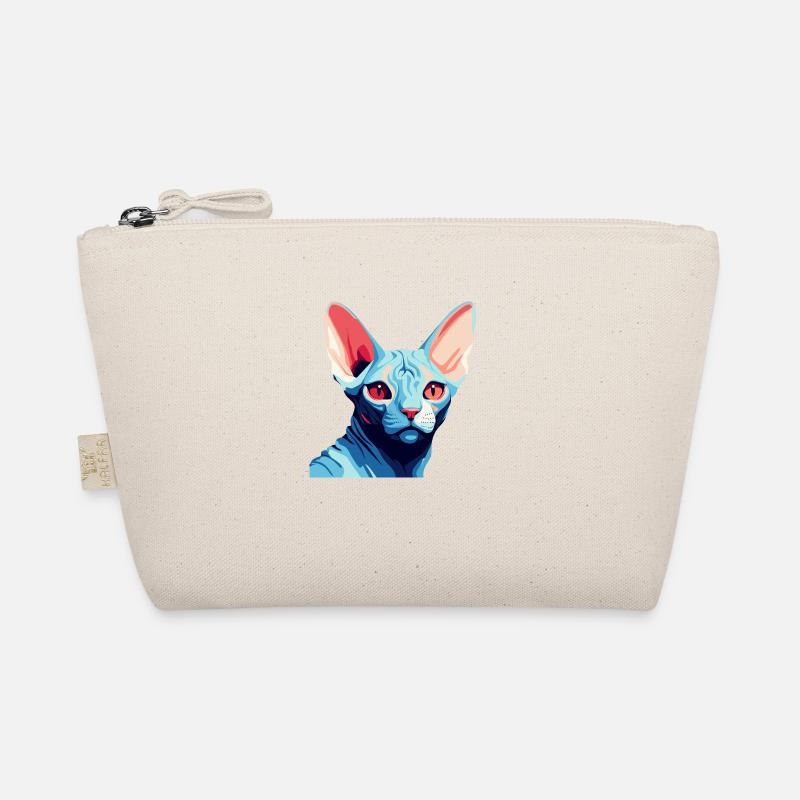 Blaue Katze Bio-Täschchen