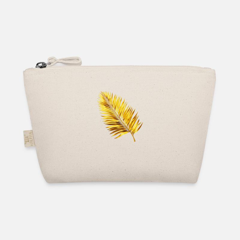 Golden palm leaf/palm frond in noble design Organic Pouch