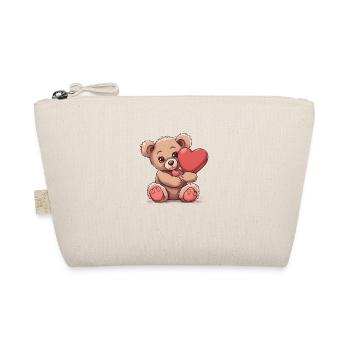 a cute little teddy bear - Bio-Täschchen - Natur - Vorne