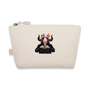 Large Horned Skull | solvin his puzzle cube - Organic Pouch - nature - Front