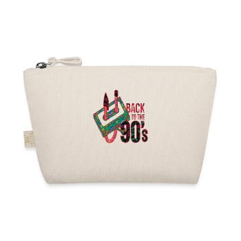 90s cute 80s retro vintage funny cool nostalgia - Organic Pouch - nature - Front