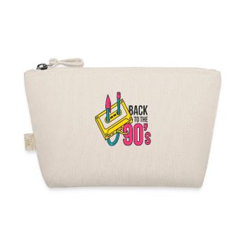 90s cute 80s retro vintage funny cool nostalgia - Organic Pouch - nature - Front