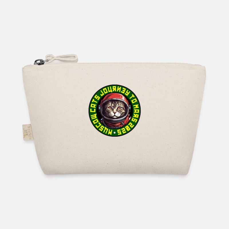 Astronaut Cat Logo 2 - Sowjetisch - Bio-Täschchen - Natur