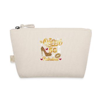 50th Birthday vintage retro Born in 1973 Birthday - Organic Pouch - nature - Front