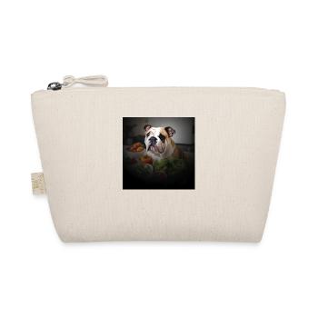 Bulldogge mit Gemüse - Bio-Täschchen - Natur - Vorne