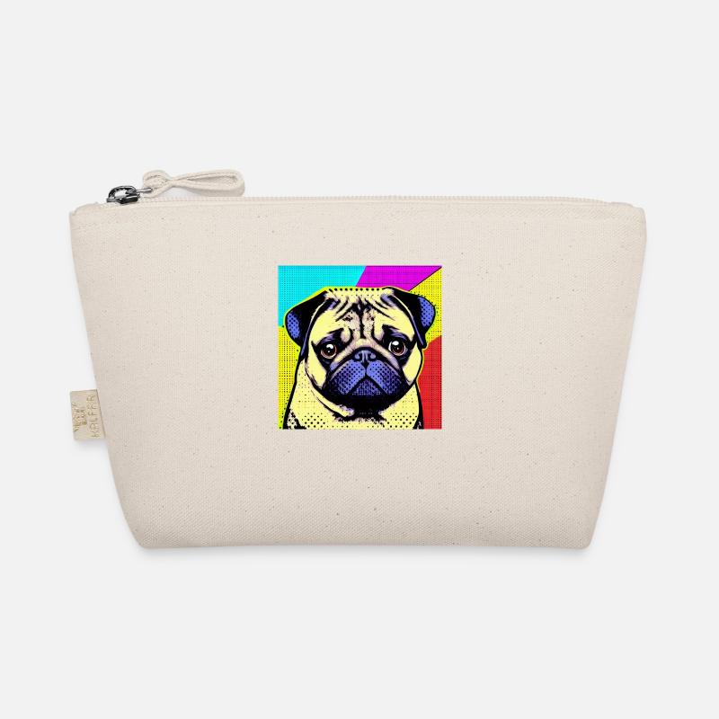 Mops Pop Art Bio-Täschchen