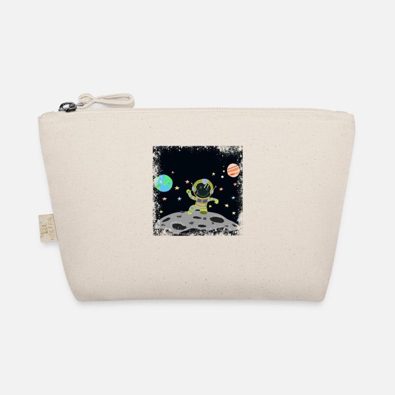 Blau-Grün-Grunge-Astronaut - Bio-Täschchen - Natur