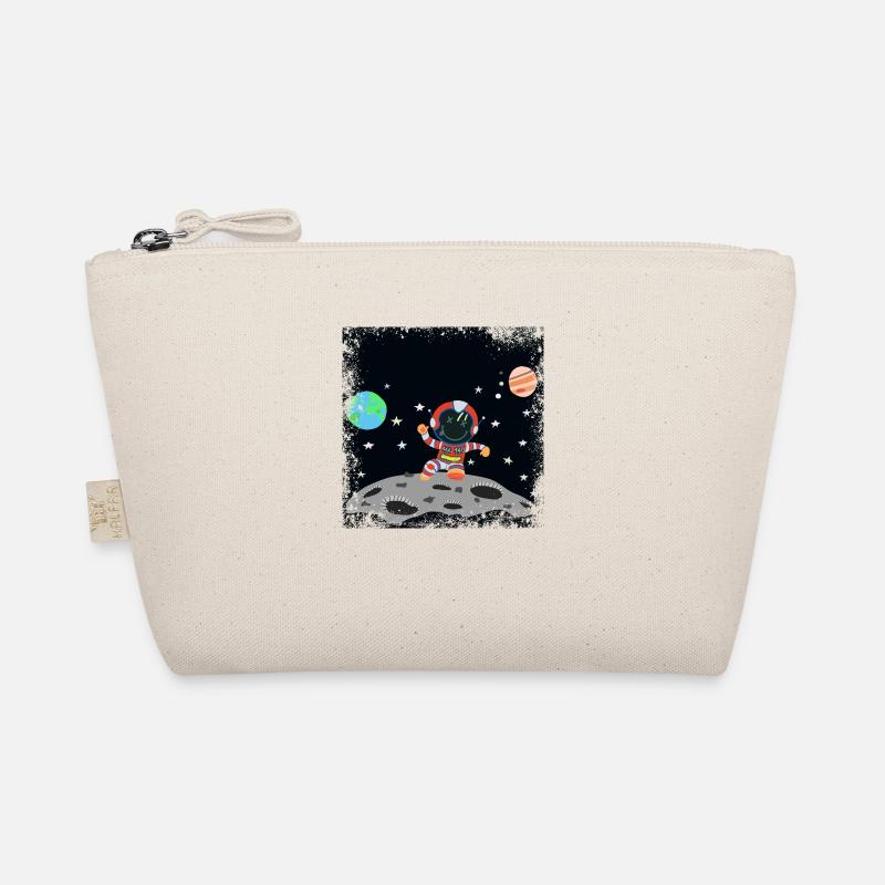 Astronaut red white grunge Organic Pouch