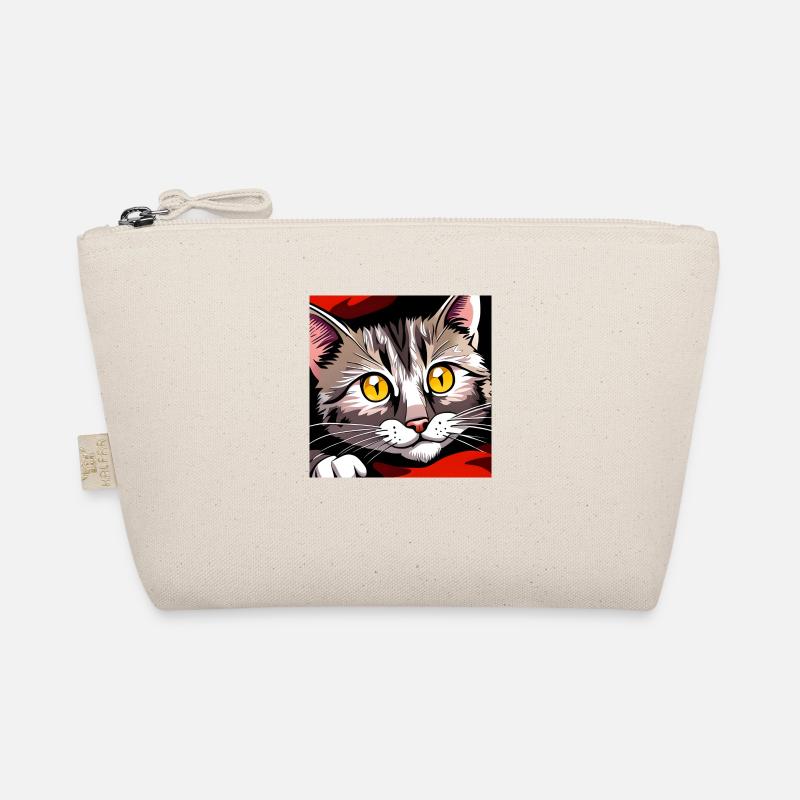 Mignon chat mendiant des yeux Trousse biologique