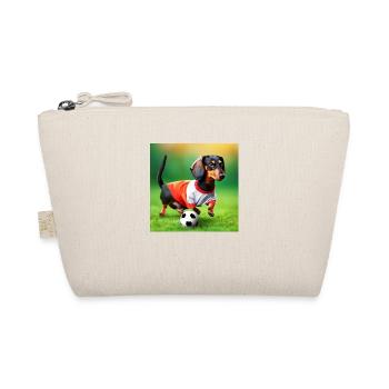 Teckel jouant au football - Trousse biologique - nature - Devant