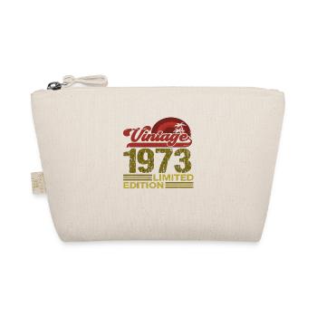 50th Birthday vintage retro Born in 1973 Birthday - Organic Pouch - nature - Front