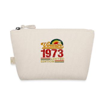 50th Birthday vintage retro Born in 1973 Birthday - Organic Pouch - nature - Front