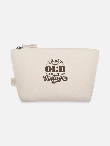 50th Birthday vintage retro Born in 1973 Birthday - Organic Pouch - nature - Front