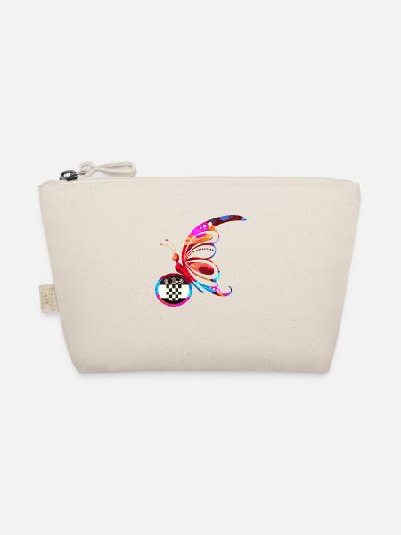 Schmetterling Natur Bunte Flagge Regenbogen Kroatien HRV - Bio-Täschchen - Natur - Vorne