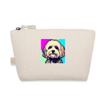 Poodle Cross Pop Art - Organic Pouch - nature - Front