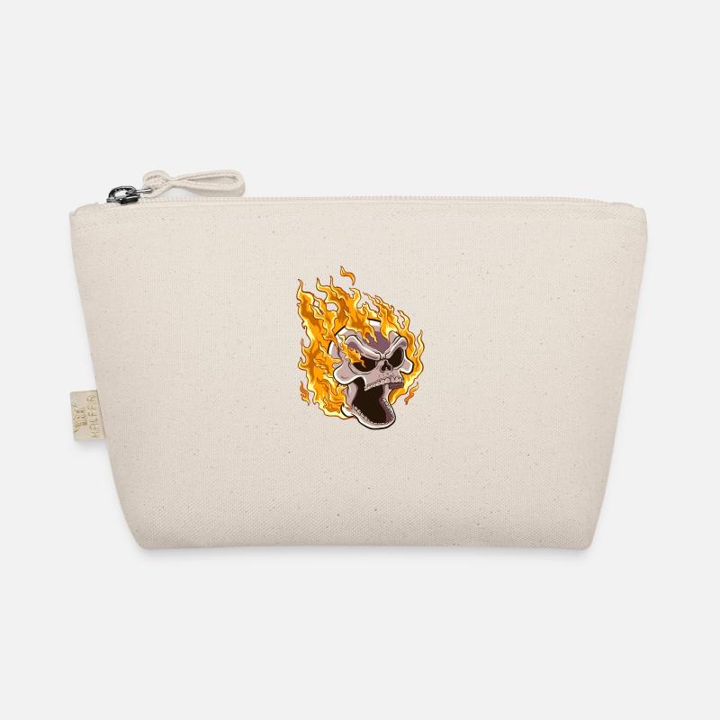 Flaming Skull Organic Pouch