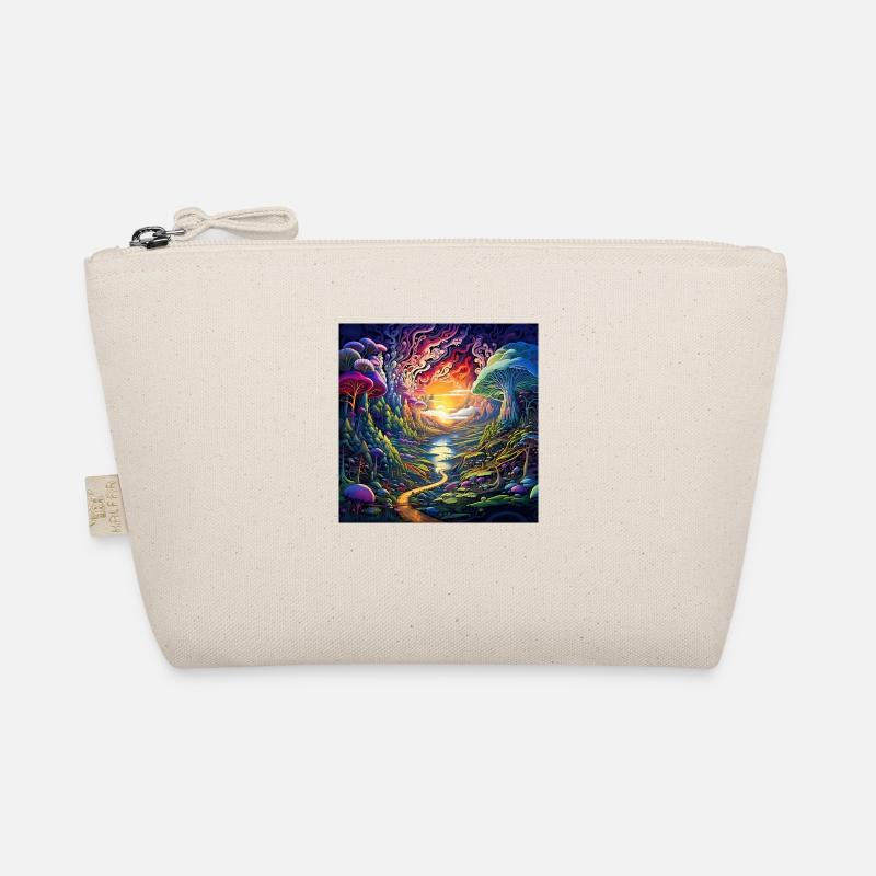 trippy Landschaft Bio-Täschchen