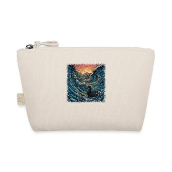 bow hunting romantic bathing 8 bit duck bathtube - Bio-Täschchen - Natur - Vorne