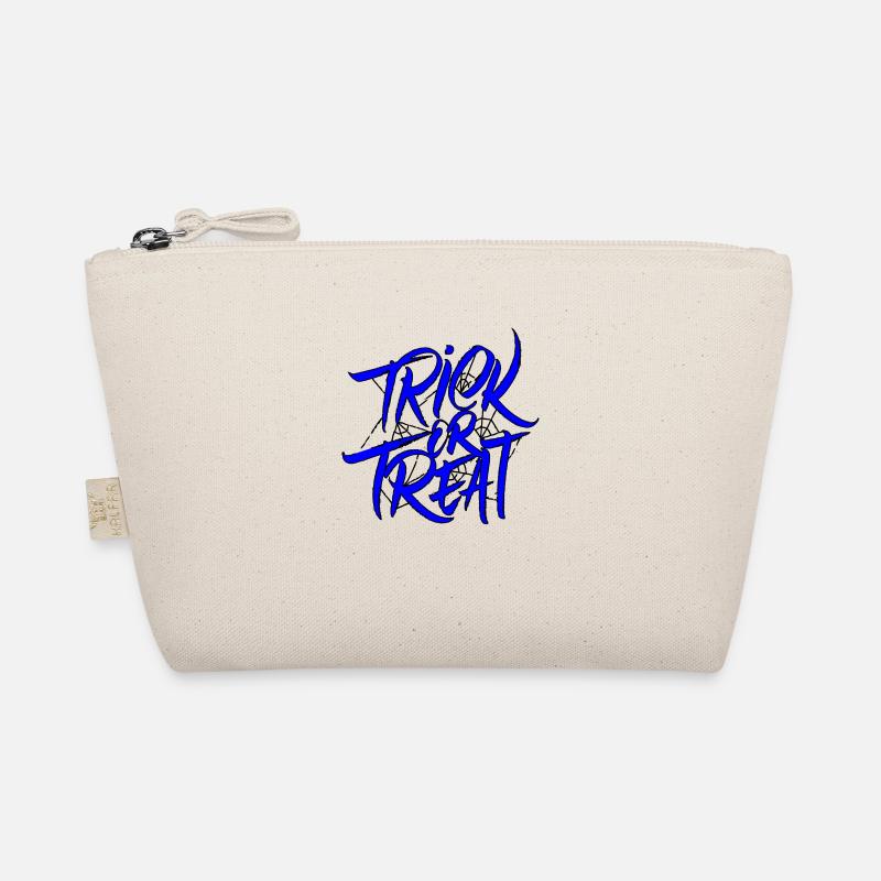 Trick or Treat blue Elegance and Spiderweb Decors Organic Pouch