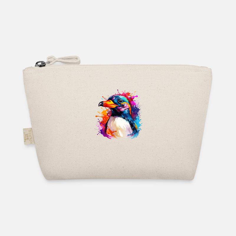 bunter Pinguin - Bio-Täschchen - Natur