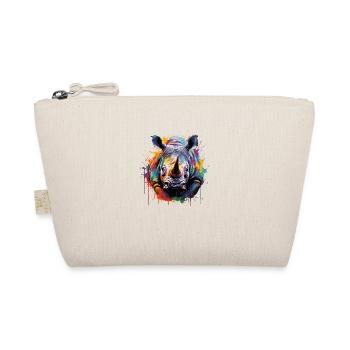 the colorful rhino - Organic Pouch - nature - Front