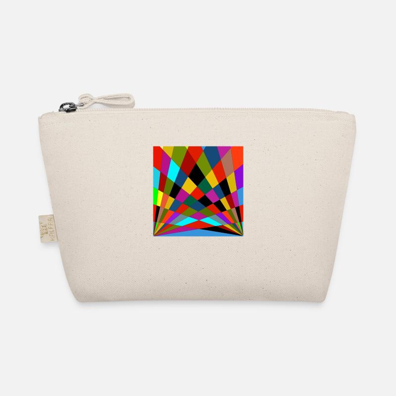 Multicoloured radiating design. Organic Pouch