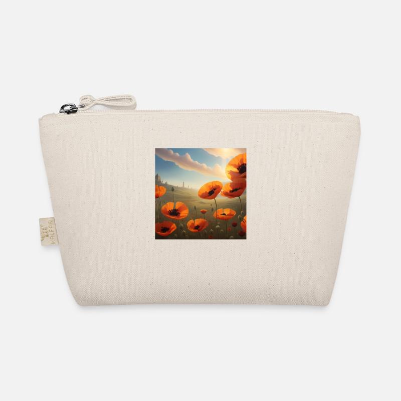 Mohnfeld in der Abendsonne Bio-Täschchen