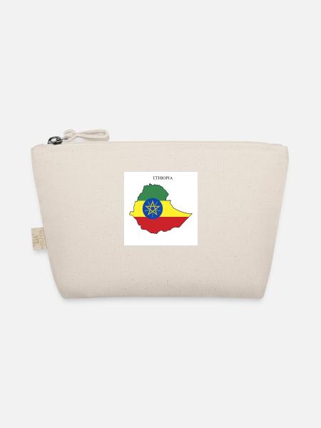 Äthiopien Flagge, Map - Bio-Täschchen - Natur - Vorne