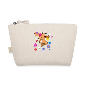 Happy Hippie Beagle - Bio-Täschchen - Natur - Vorne