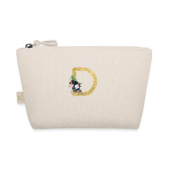 Lettre d gold floral - Trousse biologique - nature - Devant