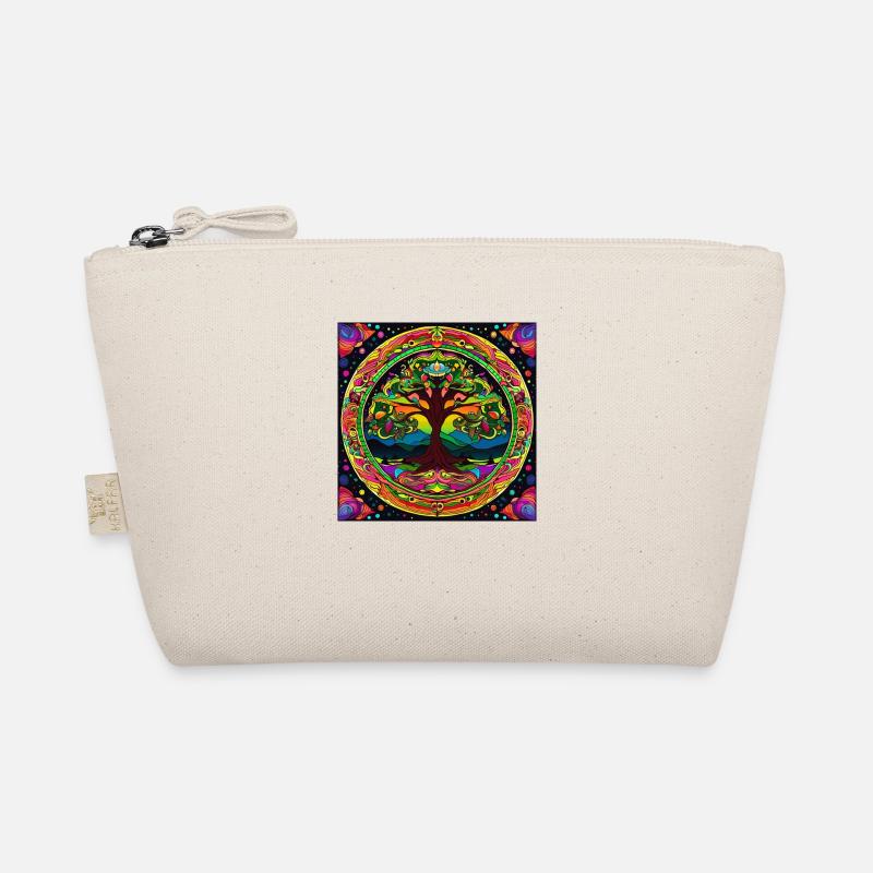Trippy Mandala Baum Bio-Täschchen