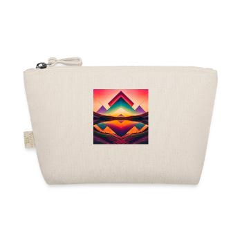 psychedelisches trippy symmetrisches Natur-Design - Bio-Täschchen - Natur - Vorne