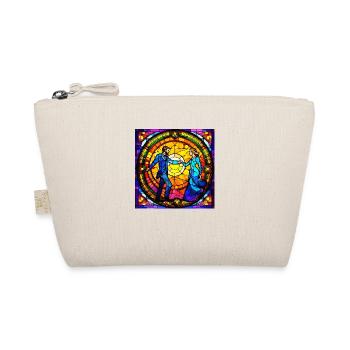 psychedelisches trippy Liebes-Design - Bio-Täschchen - Natur - Vorne