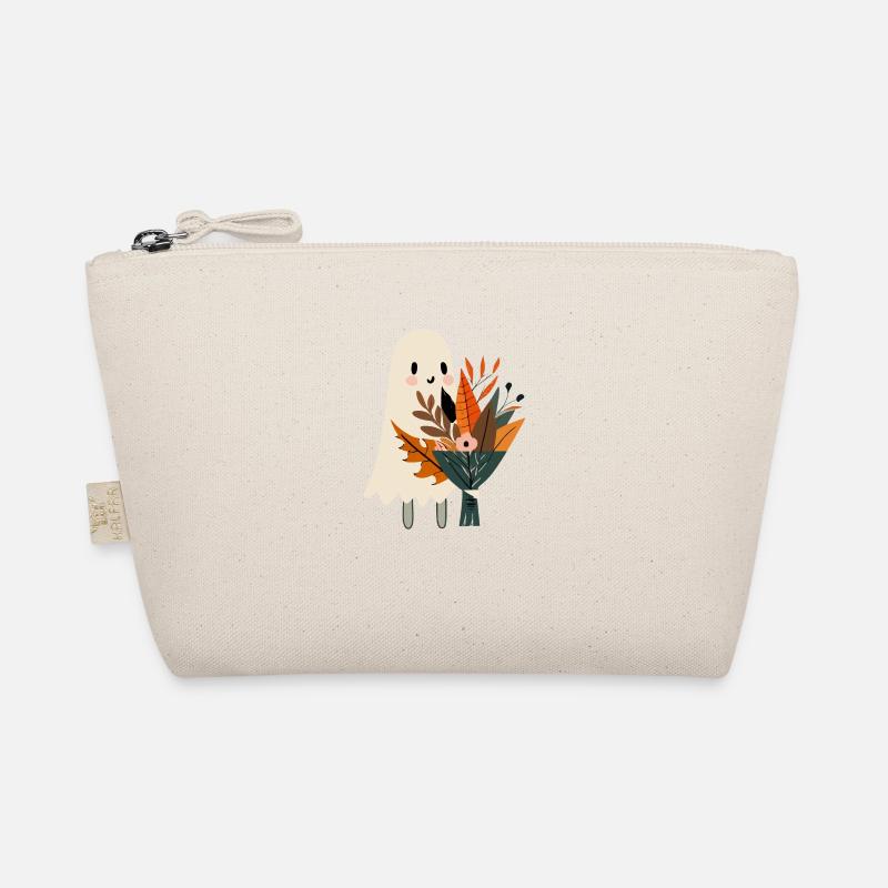 Geist mit Blumenstrauß - Bio-Täschchen - Natur