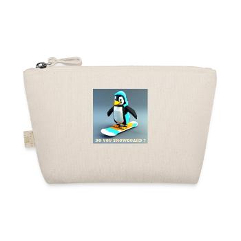 Snowboard Pingu - Bio-Täschchen - Natur - Vorne