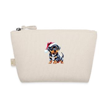 Rottweiler Hund Weihnachten Hunde Hundewelpe - Bio-Täschchen - Natur - Vorne