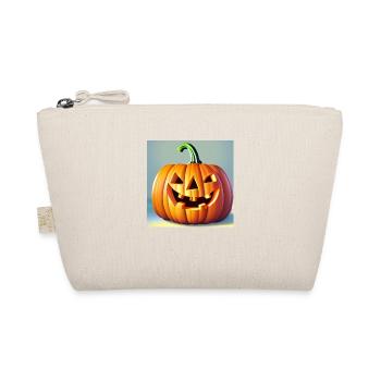 Happy Halloween Kürbis Gesicht gruselig lustig gruselig - Bio-Täschchen - Natur - Vorne