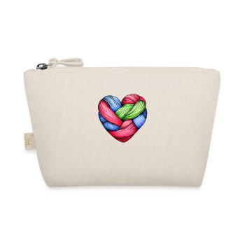 Knitting Seamstress Knitter Crochet Tailor - Organic Pouch - nature - Front